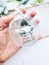 Load image into Gallery viewer, FIRST CHRISTMAS  FOOTPRINT HAND PRINT TREE ORNAMENT