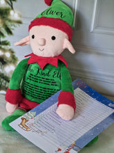 Load image into Gallery viewer, The Kind Elf Personalised Teddy with 24 acts of kindness