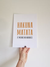 Load image into Gallery viewer, Lion King Hakuna Matata Set of 2 prints