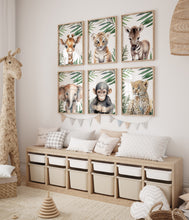 Load image into Gallery viewer, SAFARI NURSERY DECOR Prints - Jungle Topical leaf