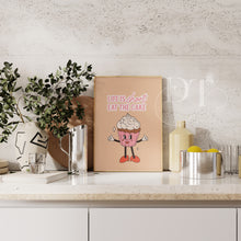 Load image into Gallery viewer, life is short eat cake - Retro Happy Characters Kitchen print