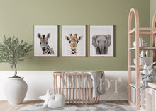 Load image into Gallery viewer, BABY ANIMAL PORTRAITS - GENDER NEUTRAL NURSERY DECOR POSTERS
