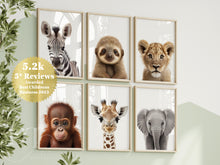 Load image into Gallery viewer, BABY ANIMAL PORTRAITS - GENDER NEUTRAL NURSERY DECOR POSTERS