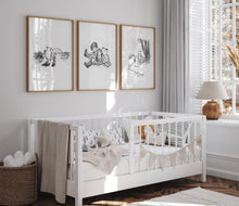 Load image into Gallery viewer, Winnie the pooh set of 3 sketch Nursery Prints