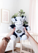 Load image into Gallery viewer, Baby Cow Ultrasound Teddy - Pregnancy Reveal - Baby Gift
