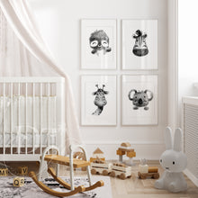 Load image into Gallery viewer, GENDER NEUTRAL BEIGE SIMPLISTIC JUNGLE ANIMAL PORTRAITS
