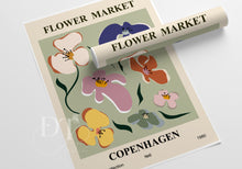 Load image into Gallery viewer, Colourful Set of 3 Flower Market - Home Wall Art - Boho - Modern Home decor