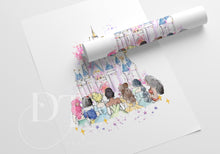 Load image into Gallery viewer, Magical Princesses Castle set of 2 Personalised Prints