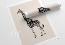 Load image into Gallery viewer, Gender Neutral Nursery Wall Art Safari Giraffe, Elephant, Zebra