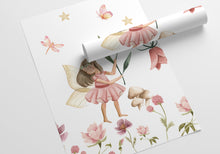 Load image into Gallery viewer, Fairy theme girls room bedroom wall art