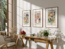 Load image into Gallery viewer, Colourful Set of 3 Flower Market - Home Wall Art - Boho - Modern Home decor