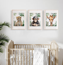 Load image into Gallery viewer, SAFARI NURSERY DECOR Prints - Jungle Topical leaf