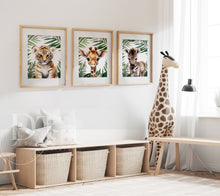 Load image into Gallery viewer, SAFARI NURSERY DECOR Prints - Jungle Topical leaf