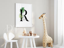 Load image into Gallery viewer, Tropical Leaf Initial Print