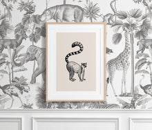Load image into Gallery viewer, Gender Neutral Nursery Wall Art Safari Giraffe, Elephant, Zebra
