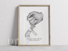 Load image into Gallery viewer, Fathers Gift - Newborn and Father Personalised Print