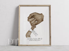 Load image into Gallery viewer, Fathers Gift - Newborn and Father Personalised Print