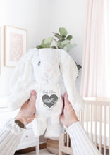 Load image into Gallery viewer, Pregnancy Announcement Idea - Grey Nursery Decor Bunny - Baby Scan keepsake - Gift for Expecting Mum