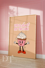 Load image into Gallery viewer, life is short eat cake - Retro Happy Characters Kitchen print