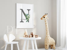 Load image into Gallery viewer, Tropical Leaf Initial Print