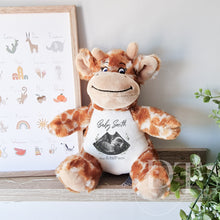 Load image into Gallery viewer, Giraffe Teddy Baby Scan - Pregnancy Announcement - Baby Gift