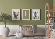 Load image into Gallery viewer, Greenery SAFARI NURSERY Prints - Set of 3 Personalised