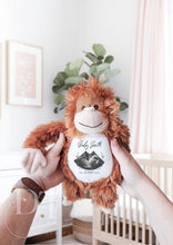 Load image into Gallery viewer, Monkey Teddy Bear Baby Scan - Pregnancy Reveal - Baby Gift