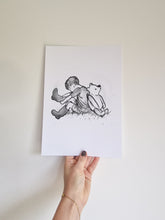 Load image into Gallery viewer, Winnie the pooh set of 3 sketch Nursery Prints
