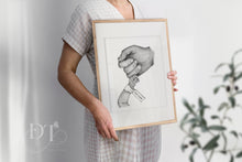 Load image into Gallery viewer, Fathers Gift - Newborn and Father Personalised Print
