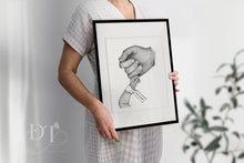 Load image into Gallery viewer, Fathers Gift - Newborn and Father Personalised Print