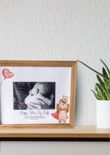 Load image into Gallery viewer, First Fathers Day Custom Photo Frame superhero daddy bear
