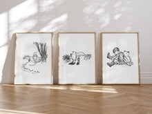 Load image into Gallery viewer, Winnie the pooh set of 3 sketch Nursery Prints