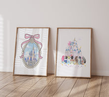 Load image into Gallery viewer, Magical Princesses Castle set of 2 Personalised Prints