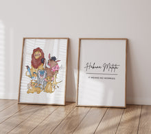 Load image into Gallery viewer, Lion King Hakuna Matata Set of 2 prints
