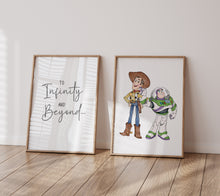 Load image into Gallery viewer, Toy Story set of 2 Woody and Buzz To infinity prints