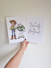 Load image into Gallery viewer, Toy Story set of 2 Woody and Buzz To infinity prints