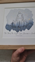 Load and play video in Gallery viewer, Fathers Day Foil Star Map Line Art Print