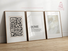 Load image into Gallery viewer, Beige and Black Abstract Minimalist line art