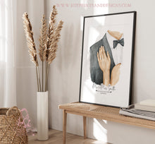 Load image into Gallery viewer, WEDDING PAINTING - CUSTOM MR & MRS - PERSONALISED RING - COUPLE - MARRIED