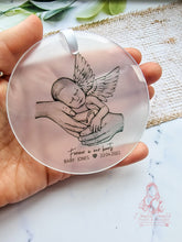 Load image into Gallery viewer, Memorial Christmas Decoration - Baby loss - Grief - Infant loss - Angel wings Christmas Bauble - Miscarriage Christmas gift