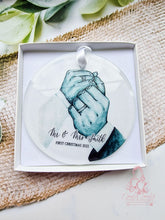 Load image into Gallery viewer, Mr & Mrs Married Wedding Christmas Ornament Bauble
