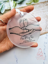 Load image into Gallery viewer, Family of 3- First Christmas Bauble - Newborn - Babies 1st Xmas Ornament decoration