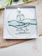 Load image into Gallery viewer, Family of 3- First Christmas Bauble - Newborn - Babies 1st Xmas Ornament decoration