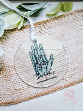 Load image into Gallery viewer, Family Hands Personalised Christmas Ornament Bauble