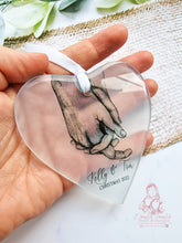 Load image into Gallery viewer, Couples Personalised Xmas decoration - Love - Holding Hands - First Christmas Together