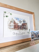 Load image into Gallery viewer, Christmas Custom House Painting Illustration Digital watercolour sketch