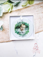 Load image into Gallery viewer, PHOTO FIRST CHRISTMAS  TREE ORNAMENT BAUBLE