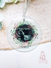 Load image into Gallery viewer, ULTRASOUND - BABY SCAN- FIRST CHRISTMAS  TREE ORNAMENT BAUBLE
