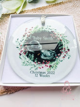 Load image into Gallery viewer, ULTRASOUND - BABY SCAN- FIRST CHRISTMAS  TREE ORNAMENT BAUBLE