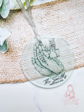 Load image into Gallery viewer, New Family Personalised Newborn Family of 3-  Christmas Ornament Bauble
